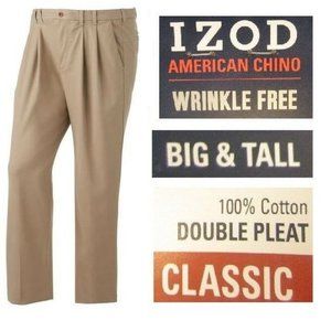 ...Men's IZOD American Chino Double Pleat Pants